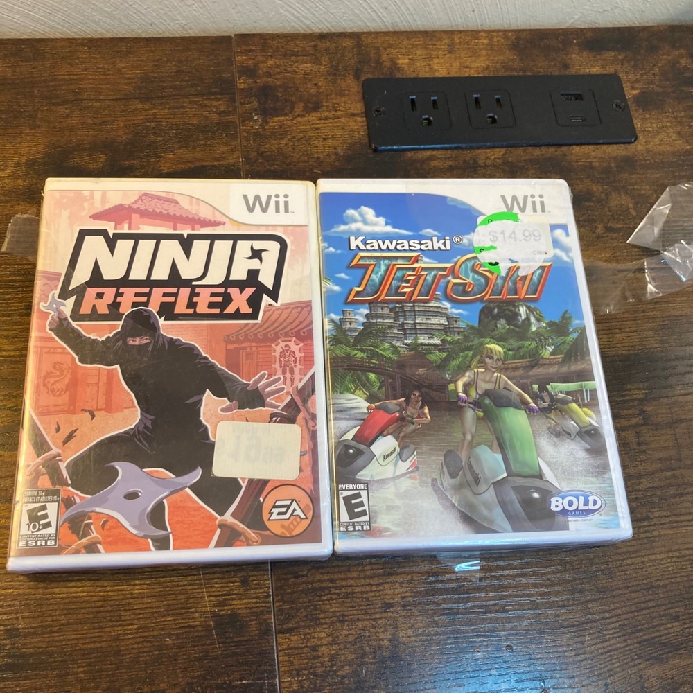 Nintendo Wii Game Lot Ninja Reflex & Kawasaki Jet Ski Factory Sealed New Bundle